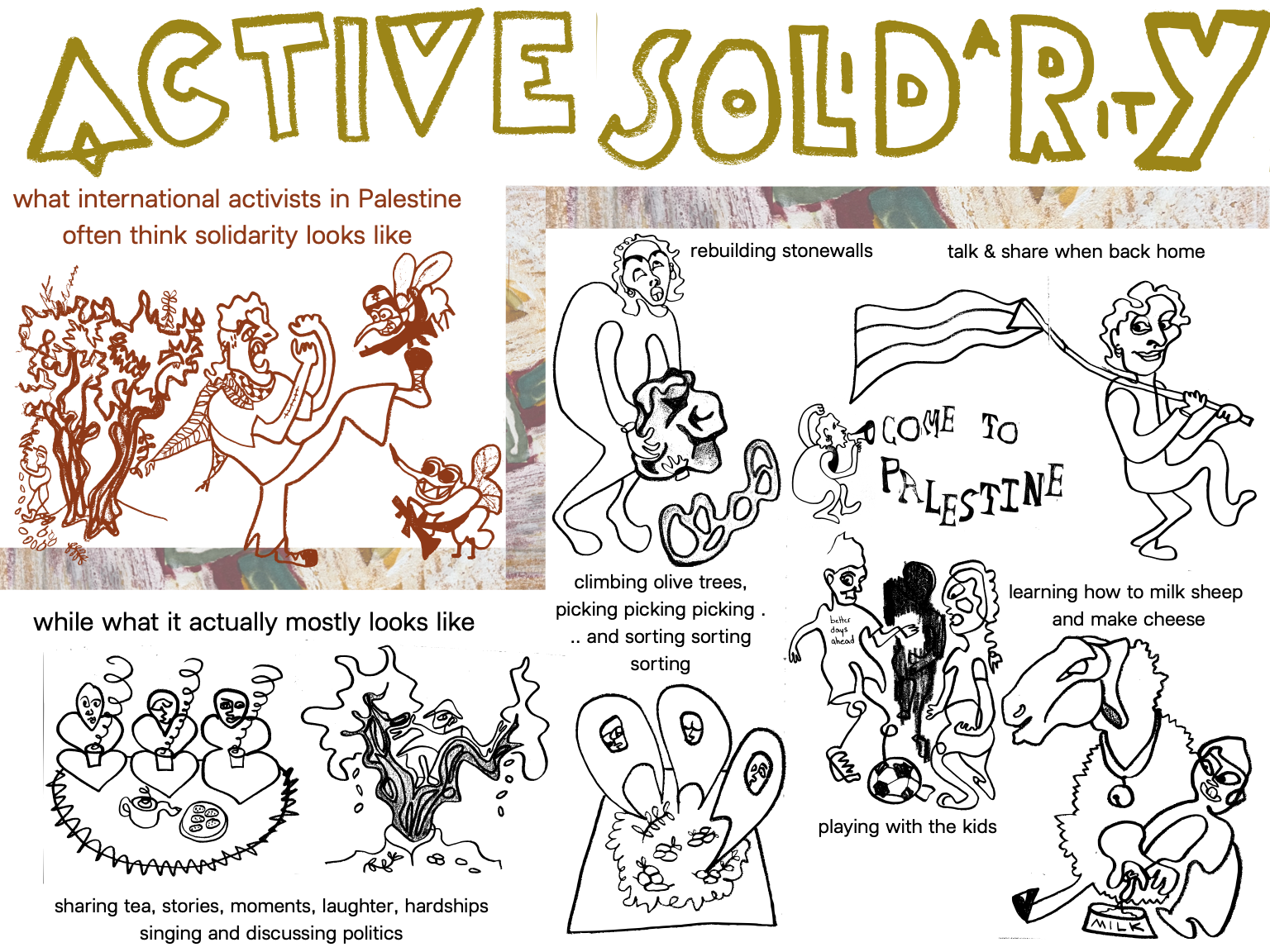 Olive harvest zine, page 9 of 12